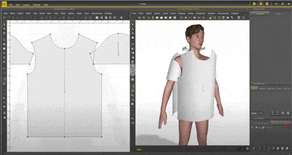 Arrange the patterns - Scanatic™ DC Suite 3D fashion design software