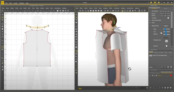 Create seam - Scanatic™ DC Suite 3D fashion design software